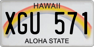 HI license plate XGU571