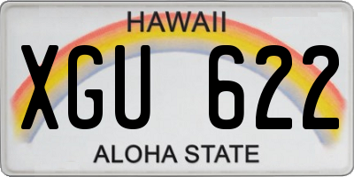 HI license plate XGU622