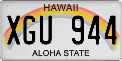 HI license plate XGU944