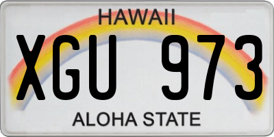 HI license plate XGU973