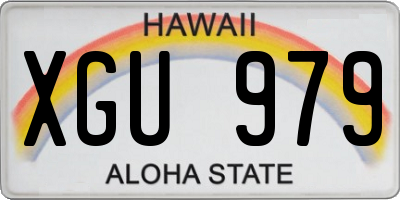 HI license plate XGU979