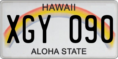 HI license plate XGY090