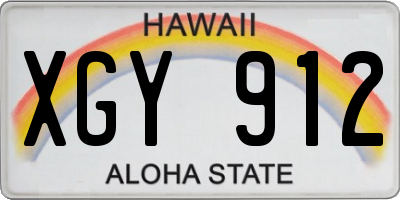 HI license plate XGY912