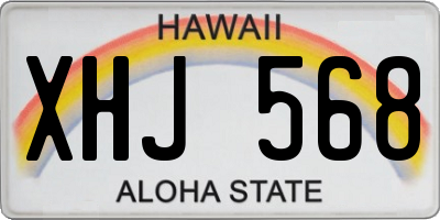 HI license plate XHJ568