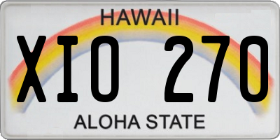 HI license plate XIO270