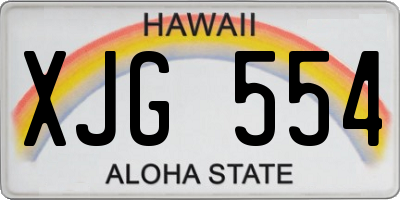 HI license plate XJG554