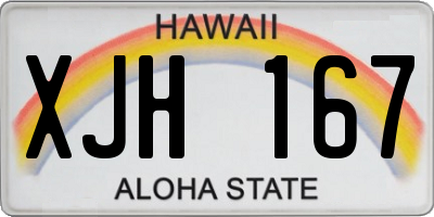 HI license plate XJH167