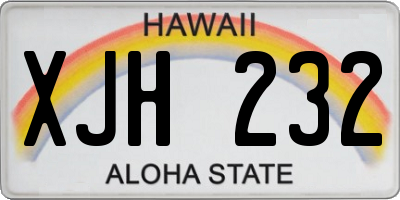 HI license plate XJH232