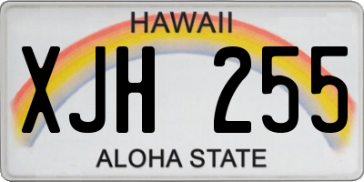 HI license plate XJH255