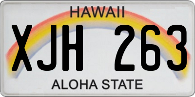 HI license plate XJH263