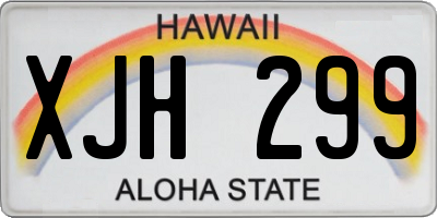 HI license plate XJH299