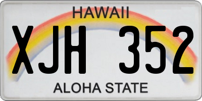 HI license plate XJH352