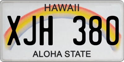 HI license plate XJH380