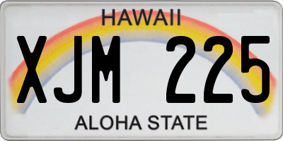 HI license plate XJM225