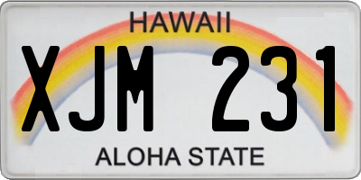 HI license plate XJM231