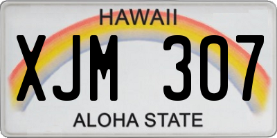HI license plate XJM307