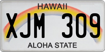 HI license plate XJM309