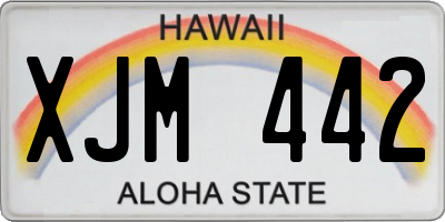HI license plate XJM442