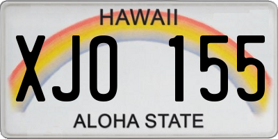 HI license plate XJO155