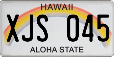HI license plate XJS045
