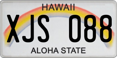 HI license plate XJS088