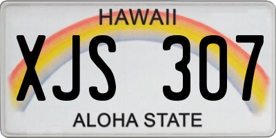 HI license plate XJS307