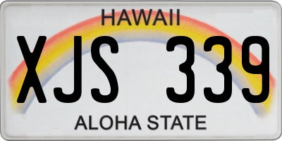 HI license plate XJS339