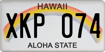 HI license plate XKP074