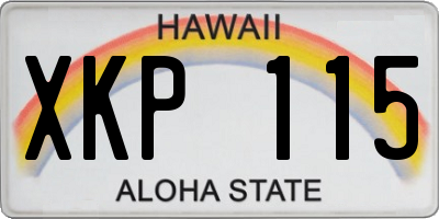 HI license plate XKP115