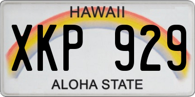 HI license plate XKP929