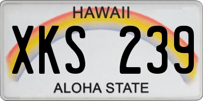 HI license plate XKS239