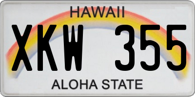 HI license plate XKW355