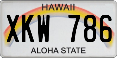HI license plate XKW786