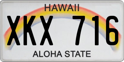 HI license plate XKX716