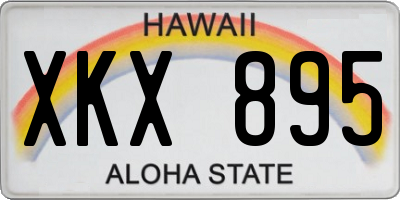 HI license plate XKX895