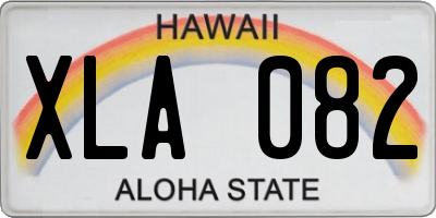 HI license plate XLA082