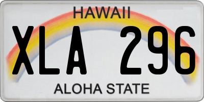 HI license plate XLA296