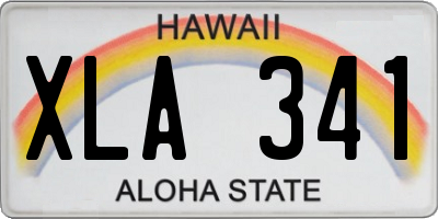 HI license plate XLA341