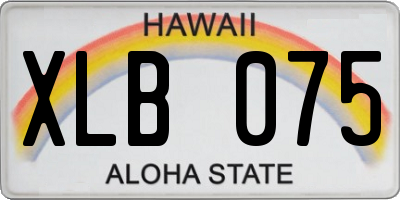HI license plate XLB075