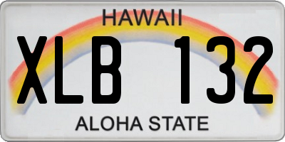 HI license plate XLB132