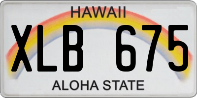 HI license plate XLB675