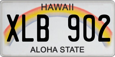 HI license plate XLB902