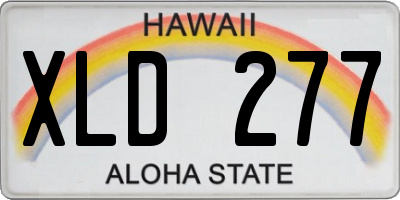 HI license plate XLD277