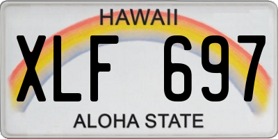 HI license plate XLF697