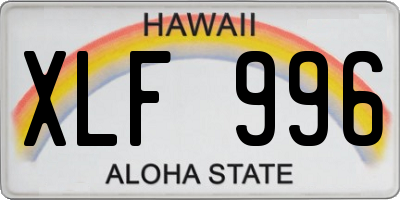 HI license plate XLF996