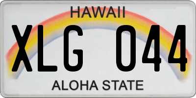 HI license plate XLG044