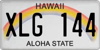 HI license plate XLG144