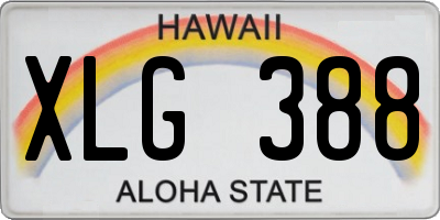 HI license plate XLG388