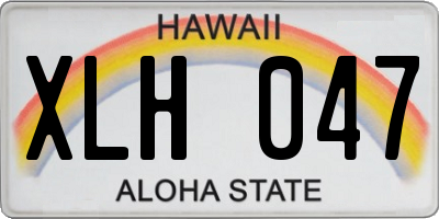 HI license plate XLH047
