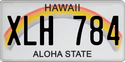 HI license plate XLH784